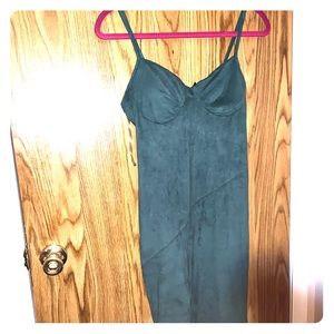Beautiful green suede dress